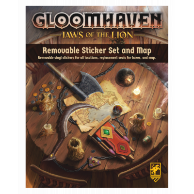 Gloomhaven Board Game: Jaws Of The Lion Removable Sticker Set And Map